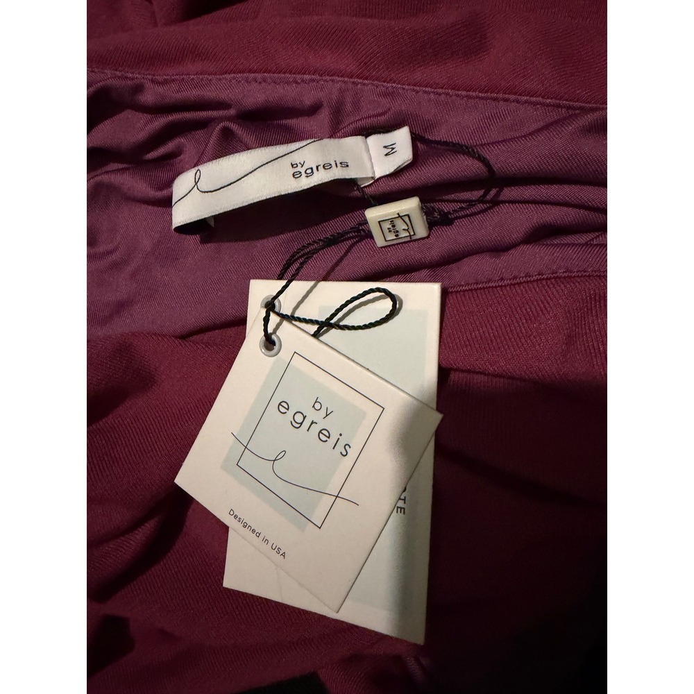 By Egreis One Shoulder Cutout Maxi Dress Berry Plum Asymmetrical Mermaid Medium - Picture 3 of 8